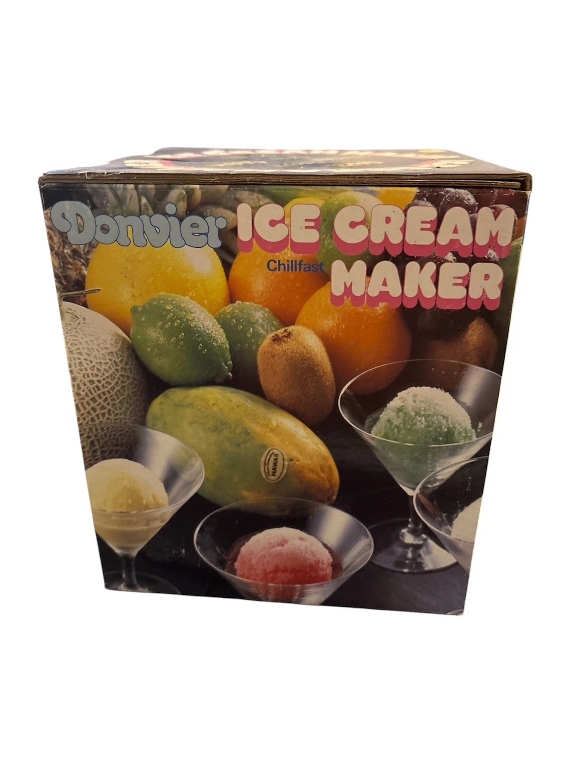 DONVIER CHILLFAST ICE CREAM MAKER ~ Vintage ~ 2 PINTS/ 1 QUART - PinkRim