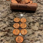 Set of 7 Lincoln Wheat Small Cent 1956-D copper RD from Uncirculated Roll Denver