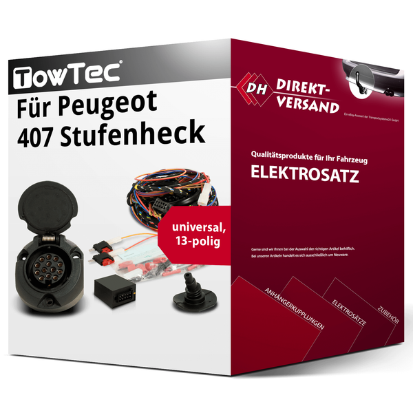für Peugeot 407 Stufenheck Typ 6D Elektrosatz 13Polig Universell Top-image