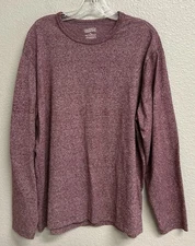 Daniel Cremieux Maroon Heather Long Sleeve T-Shirt Mens Size XL