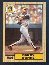 1987 Topps #320 Barry Bonds Rookie Card RC. rookie card picture