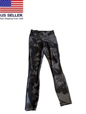 Image of Under Armour Women Project Rock HeatGear Compression Leggings Black Gray  XS new