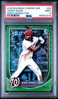 2025 BOWMAN CHROME MEGA BOX GREEN REFRACTOR #29 JAMES WOOD ROOKIE RC 48/99 PSA 9