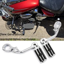 1.25" 32mm Upgrade Aluminum Bracket Mount w/ Footpeg For Harley Dyna / Touring