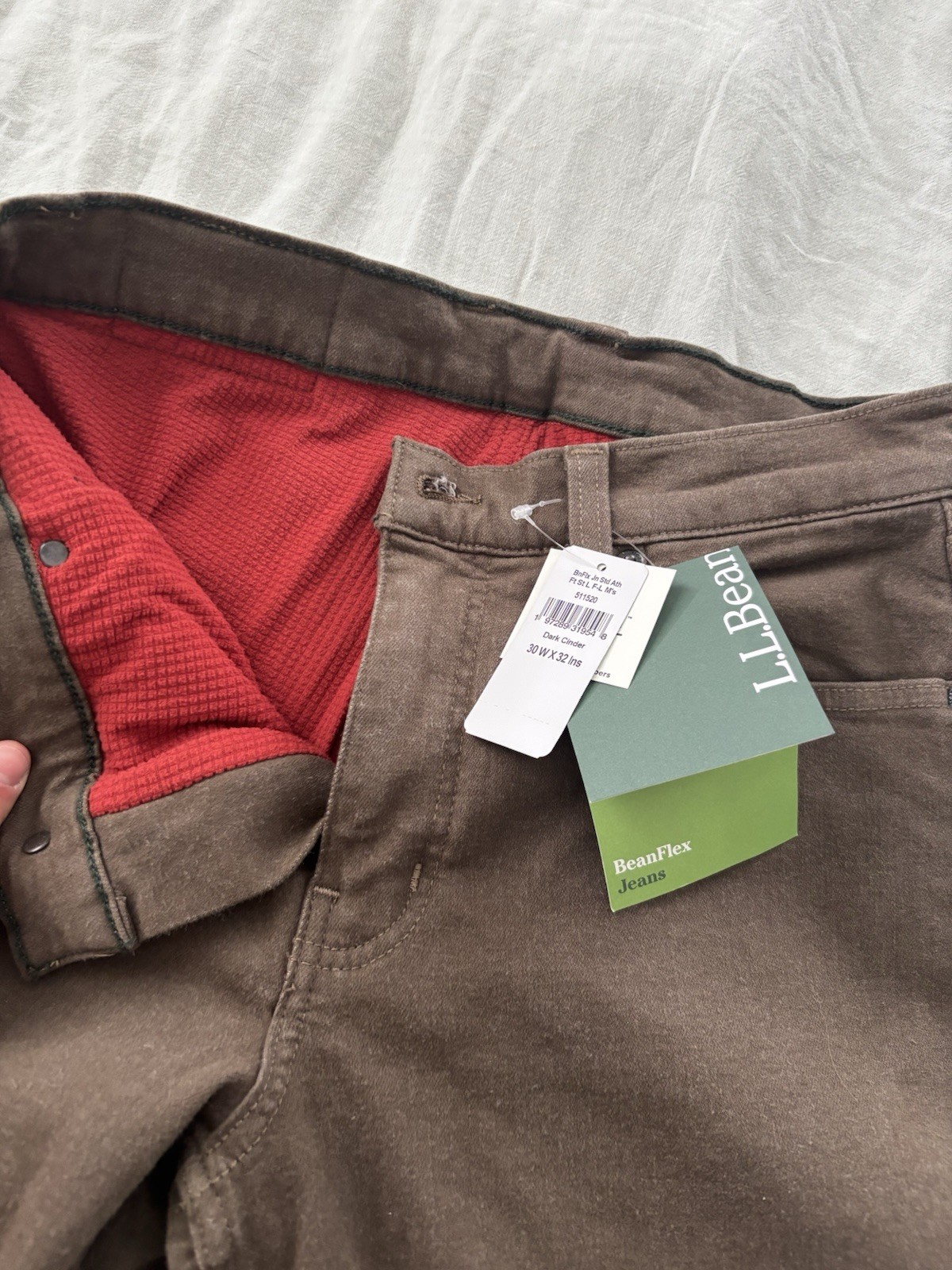 Men's L.L. Bean fleece-lined Jeans BeanFlex standard Athletic Fit image 2