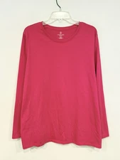 Lands' End Relaxed Supima Cotton Crewneck T-Shirt Womens Plus Size 2X Tee 420288