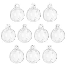 10 Pcs Clear Fillable Balls Ornament 0.8" Plastic Transparent Balls