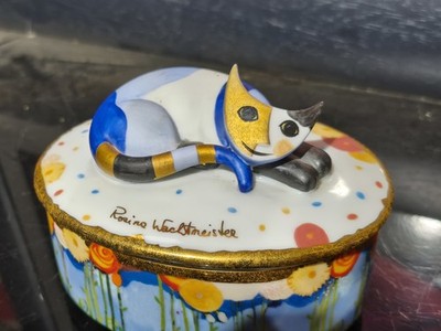 Goebel Göbel Wachtmeister Cat Porzellan Schale Katze Schale 
