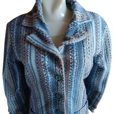 Vintage Womens S/M Jacket 1of1 Handmade 1970's Knit Yarn Multicolor Blazer