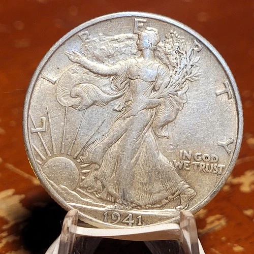 1941-D Walking Liberty Half Dollar high grade AU details