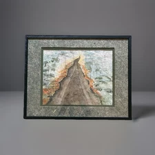 Original Abstract Watercolor Painting Framed