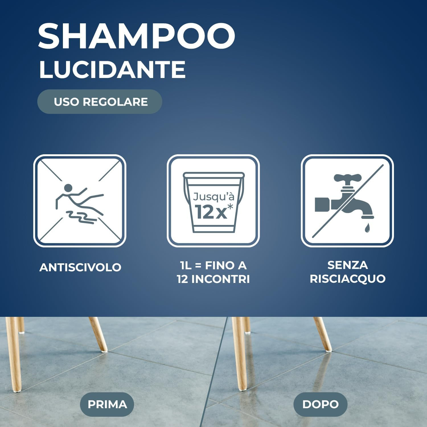 Pulitore Lucidante Piastrelle 2 in 1 - Ravviva e Protegge Pavimenti - 3