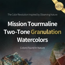 Unique Granulating Two-Tone Watercolor Paint Set 24  Mission Professional Grade