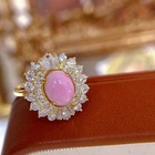 gorgeous  new design natural pink conch   pearl ring 925s(t)