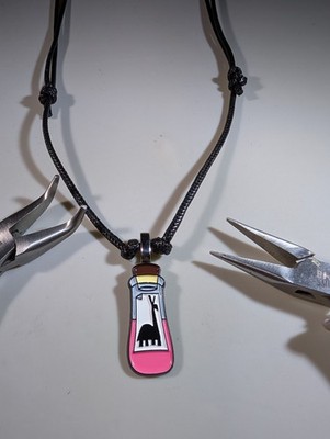 Emperor's New Groove Llama Potion Repurposed Enamel Pin Necklace