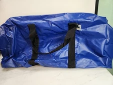 Schlumberger Offshore Oil Rig Worker Blue Duffle Tool Tuff Bag Heavy Vinyl D13