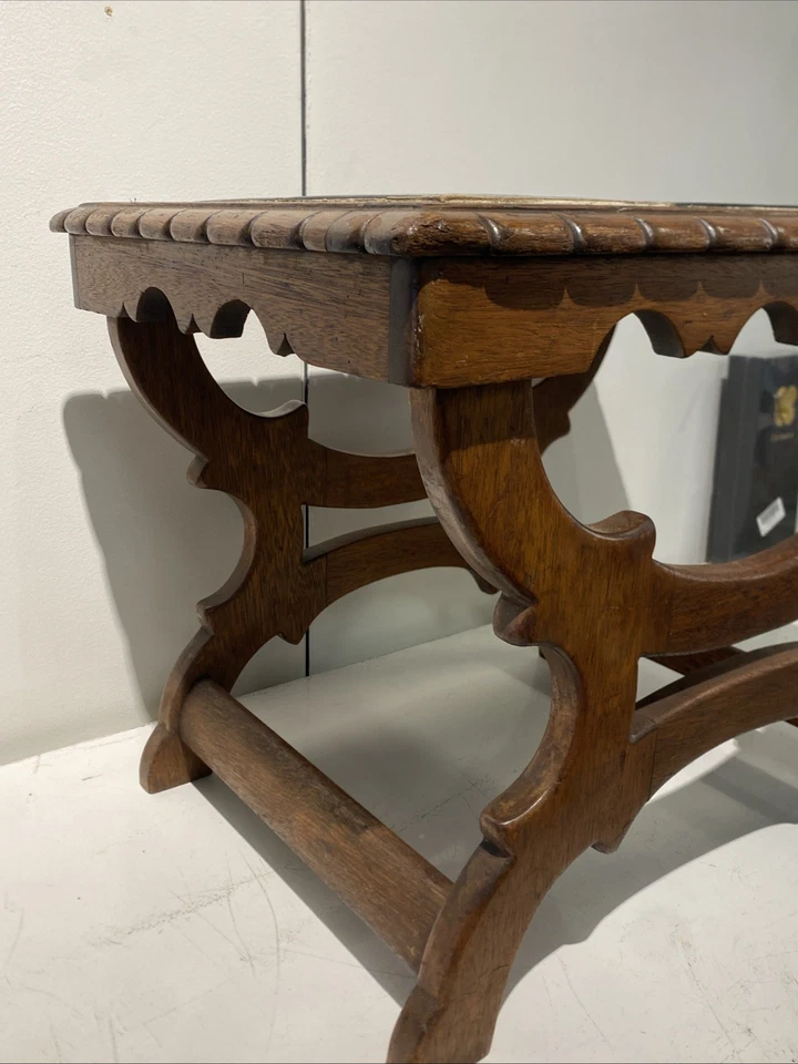 Mesa auxiliar Taylor 6 azulejos madera Mission Monterey California arte y artesanía española Foto 4 de 4