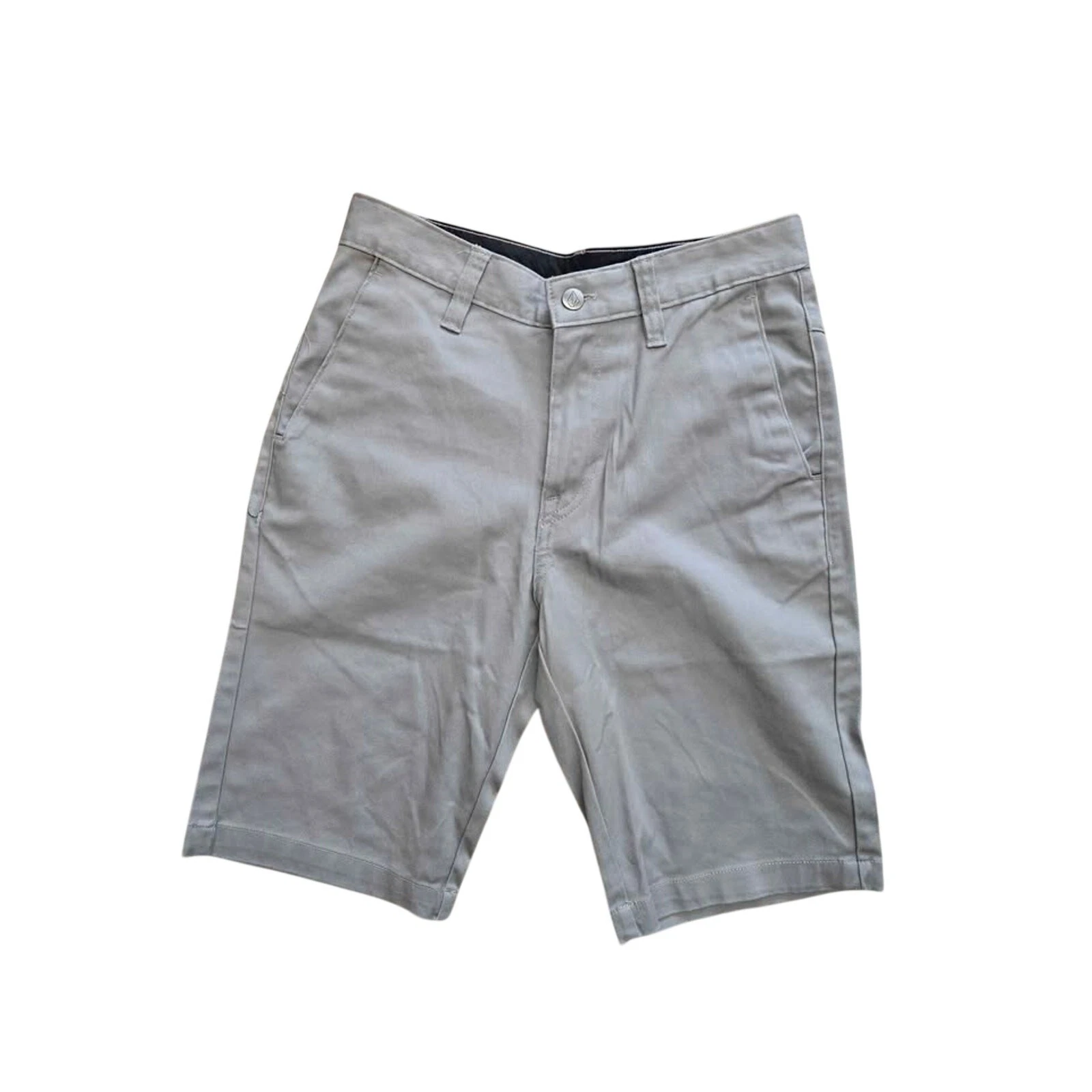 Volcom Vorta Modern Stretch Chino Shorts Grey Skate Casual New Size 28