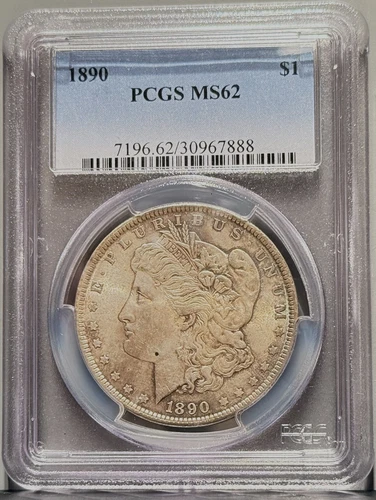 1890 Morgan Dollar PCGS Certified MS62