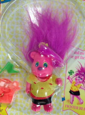 Tyco Wild Bunch Bitsy Bears Twister Wind Up Poseable Hair Comb Skating 1992 NOS