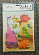 Hallmark: Dinosaurs Stickers 4 Sheets (1984) (New/Sealed)