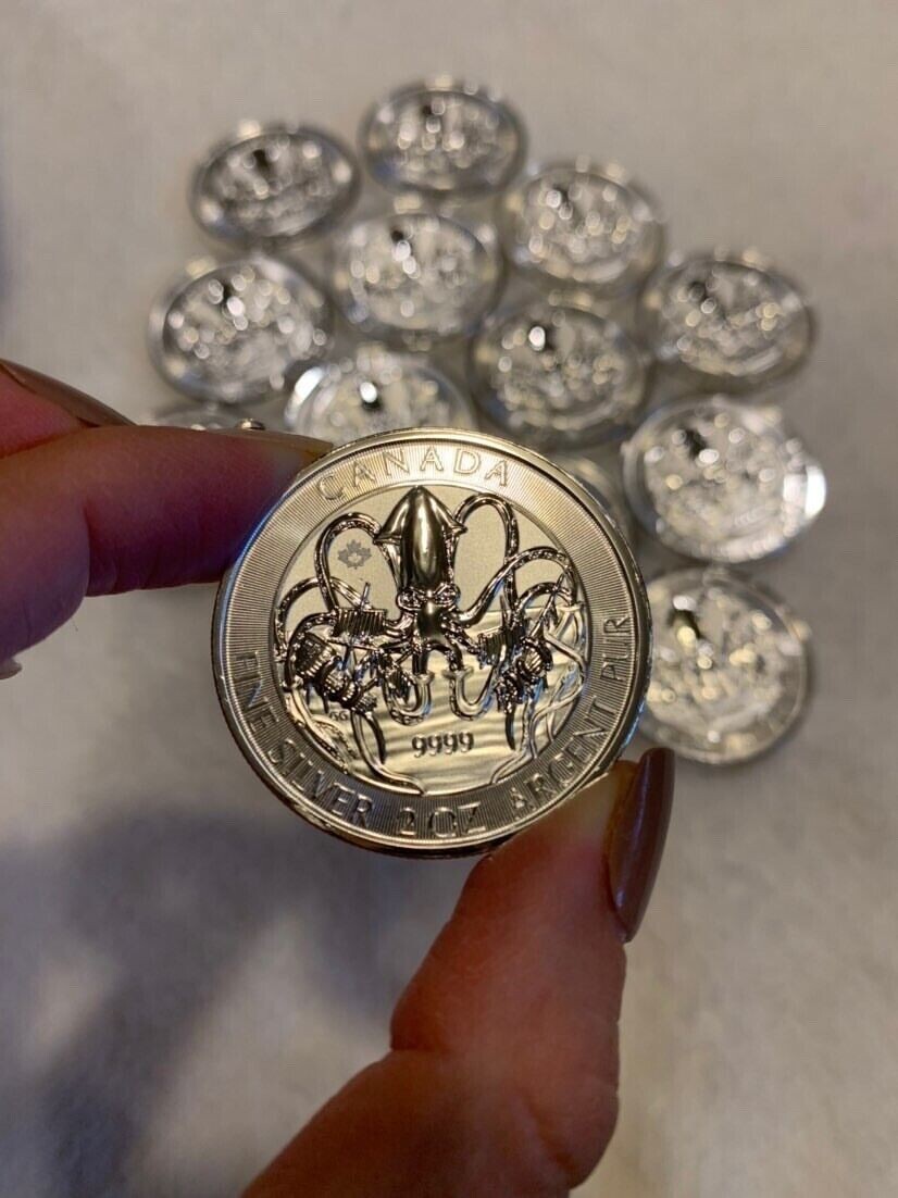 2020 - Kraken 2 oz .9999 Silver Coin sea monster Folklore high