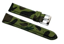 Cinturino per orologio mimetico tessuto cordura 24mm semi imbottito militare