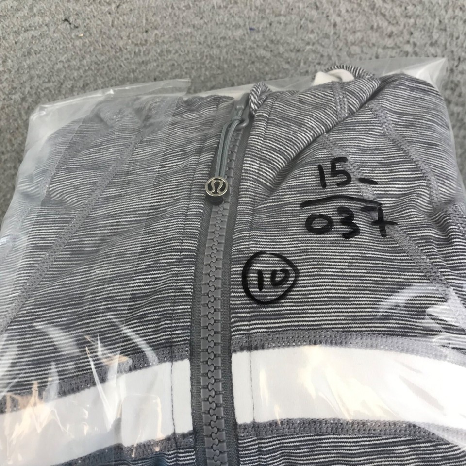 Lululemon Define Jacket Size 10 Gray/White Full Zip Activewear eBay