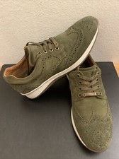 Zapatos para hombre SABATTER E1504 ATMosphere gamuza verde oliva punta de ala talla US 10