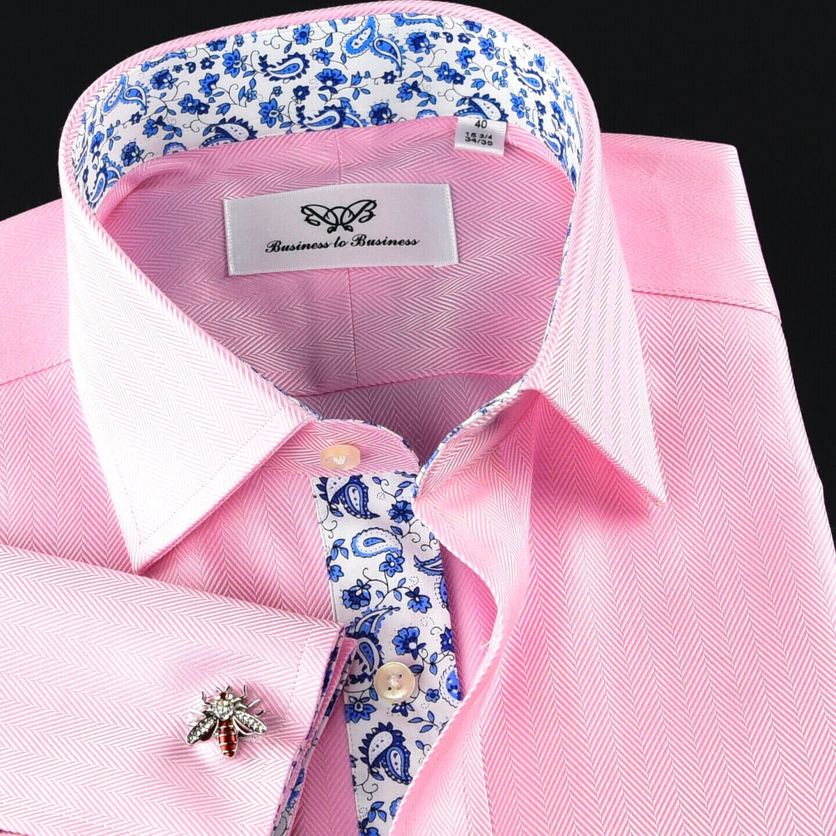 herringbone french cuff dress shirt Reynolds Contemporary French Cuff Herringbone Shirt 14.5-S / White