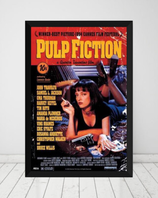 Pulp Fiction *Framed* Large Poster (90cm x 60cm) Ready to Pulp Fiction *Framed* Large Poster (90cm x 60cm) Ready to