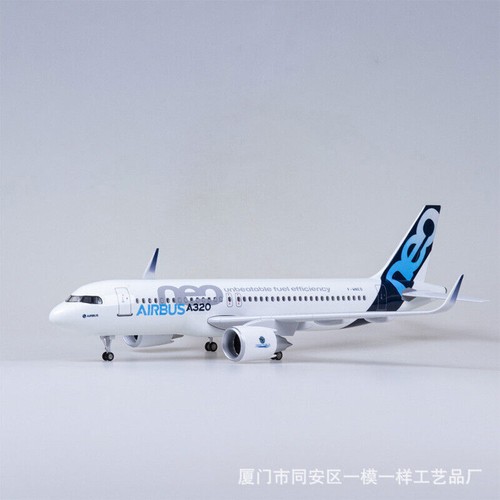 NEW 1/80 Airbus A320neo Passenger Plane Model Airplane W/Voice Controlled Lights - Picture 12 of 12