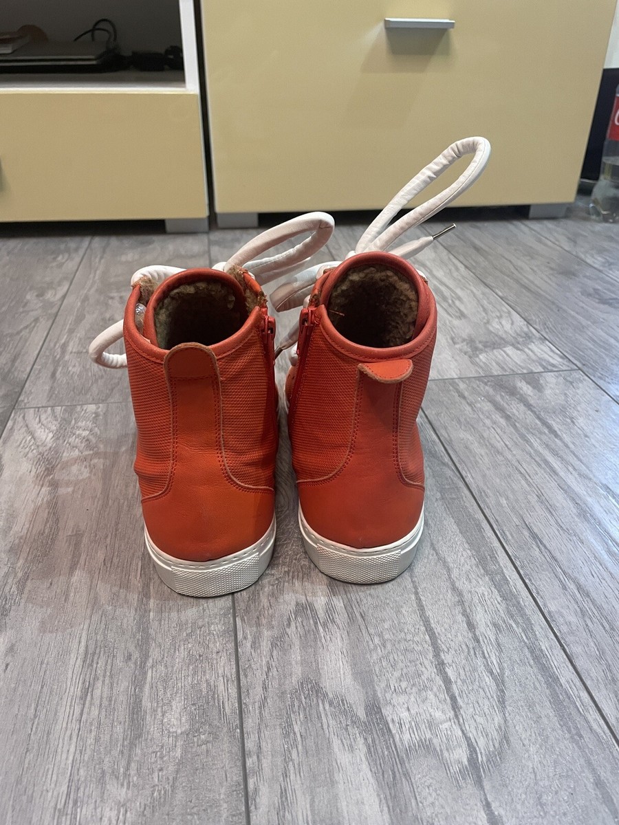 ☆送関込☆MAISON MARGIELA エナメル スニーカー MM6 Maison Margiela Women's Orange Leather/Canvas Hi Top