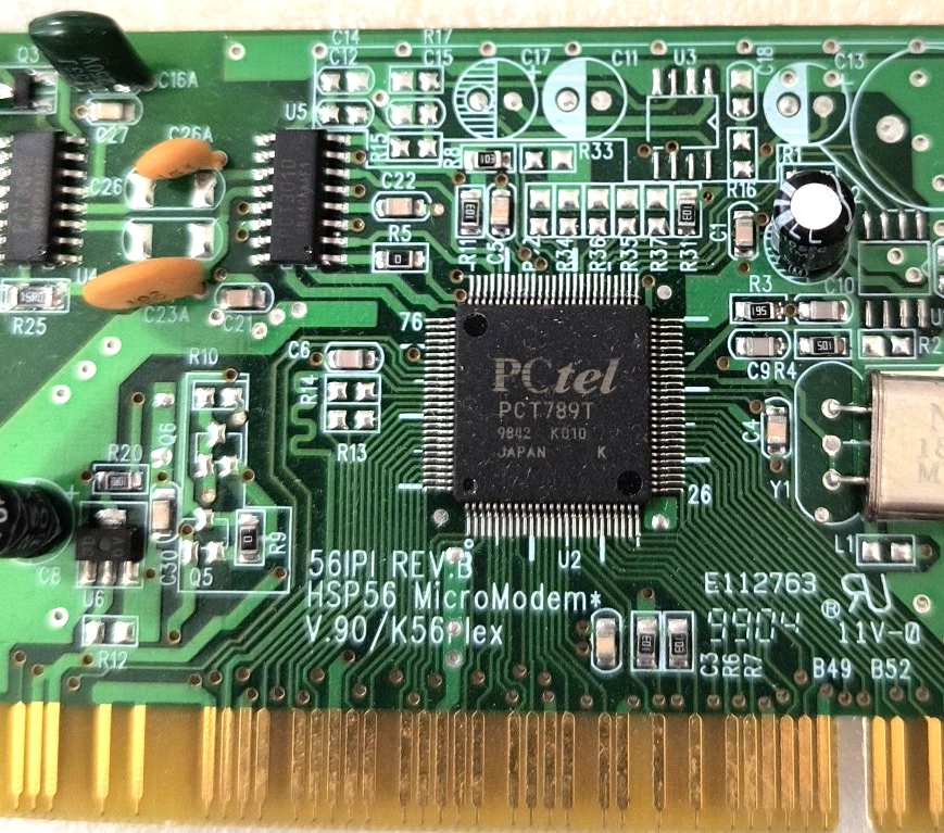 VINTAGE PCTEL 56IPI HSP56 MICRO VOICE/FAX/56K PCI MODEM RM2-LAN10A - Image 2 of 4
