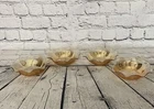 Vintage Floragold Louisa Ruffled Bowl Jeanette Carnival Glass Candy Nut Dish 5.5