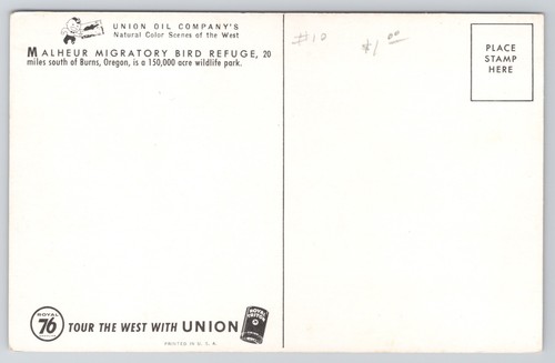 Union Oil Malheur Migratory Bird Refuge Burns Oregon OR 76 Gasoline Postcard - Picture 2 of 2