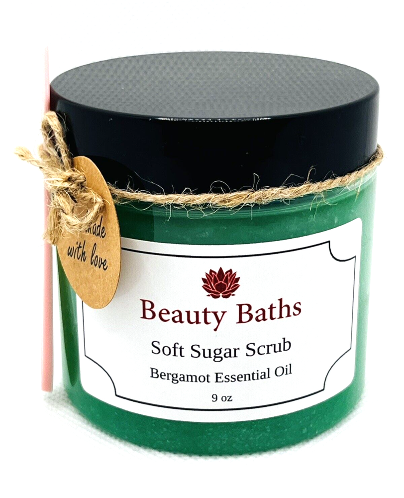 Bergamot Soft Sugar Scrub Exfoliating Bath Scrub holiday gift for her body scrub