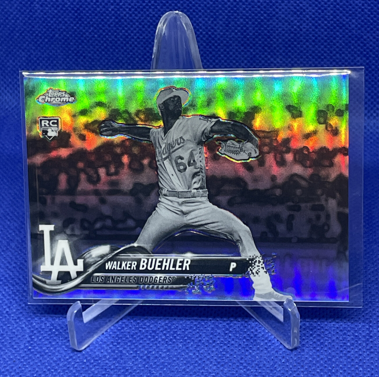 2018 Topps Chrome Walker Buehler Rookie Card #71 Negative Refractor Dodgers RC
