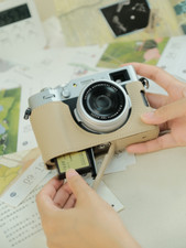 For Fujifilm X100VI X-100VI Genuine Leather Camera Bag Protect Case Cover Strap