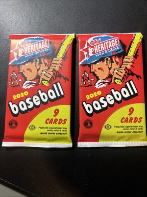2020 Topps Heritage High Number AMLB Baseball 2 Pack Lot! 9 Cards In Each Pack! 