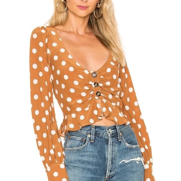 for love and lemons isabella ruched top