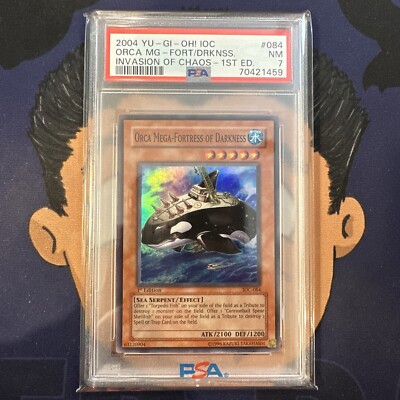 PSA 7 NEAR MINT 2004 YU-GI-Oh! Invasion of Chaos ORCA MEGA