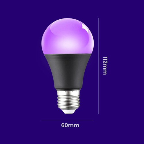 Aluminium UV Purple Bulb Home Decor 360 Glow 12W 85-265V E26/E27 - Picture 7 of 12