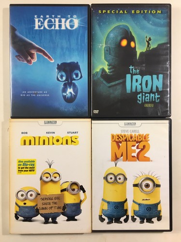 12 Kids DVDs The Croods Minions Despicable Me Me2 Iron Giant Earth to Echo &More - Picture 2 of 13