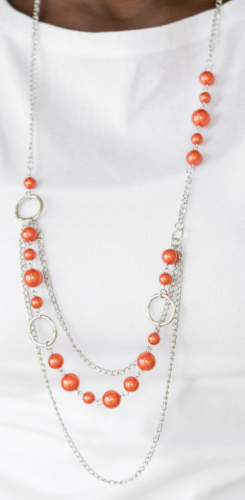 party dress princess orange necklace Steward Mini Dress Orange