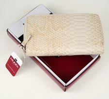 Mundi White Croc Classic Clutch Wallet - New with Tags
