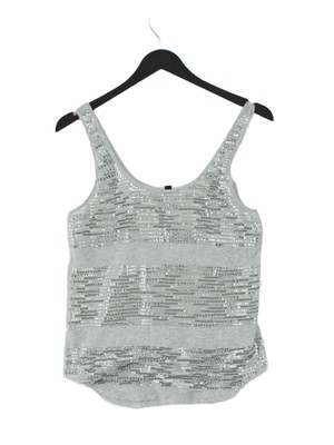 Express Damen Top XS grau Baumwolle mit Lyocell Modal, Polyester Basic