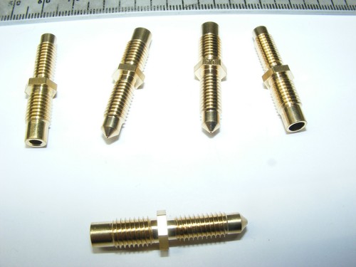 QTY10 BRASS NOZZLE 4MMID 35L 6MMHEX M6 7 THREAD 0.4 TIP 3D PRINTER USA EXPEDITE - Picture 7 of 12