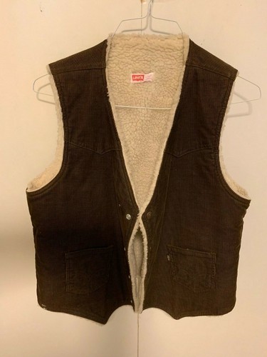 Levis Brown Corduroy Sherpa Vest Mens 