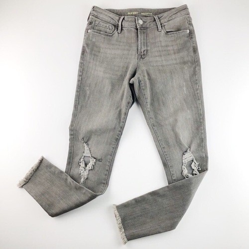 Old Navy Gray Rockstar Distressed 